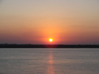 Coucher de soleil sur le Parana