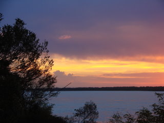 La Paz-coucher de soleil sur le Parana