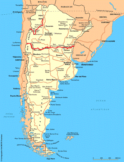 carte argentine circuit etapes